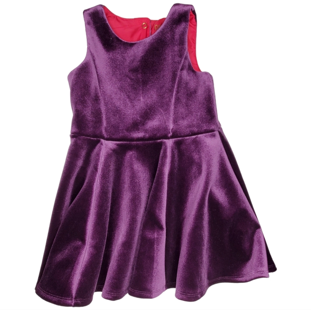 Genuine Kids Oshkosh Purple Velour Twirl Dress